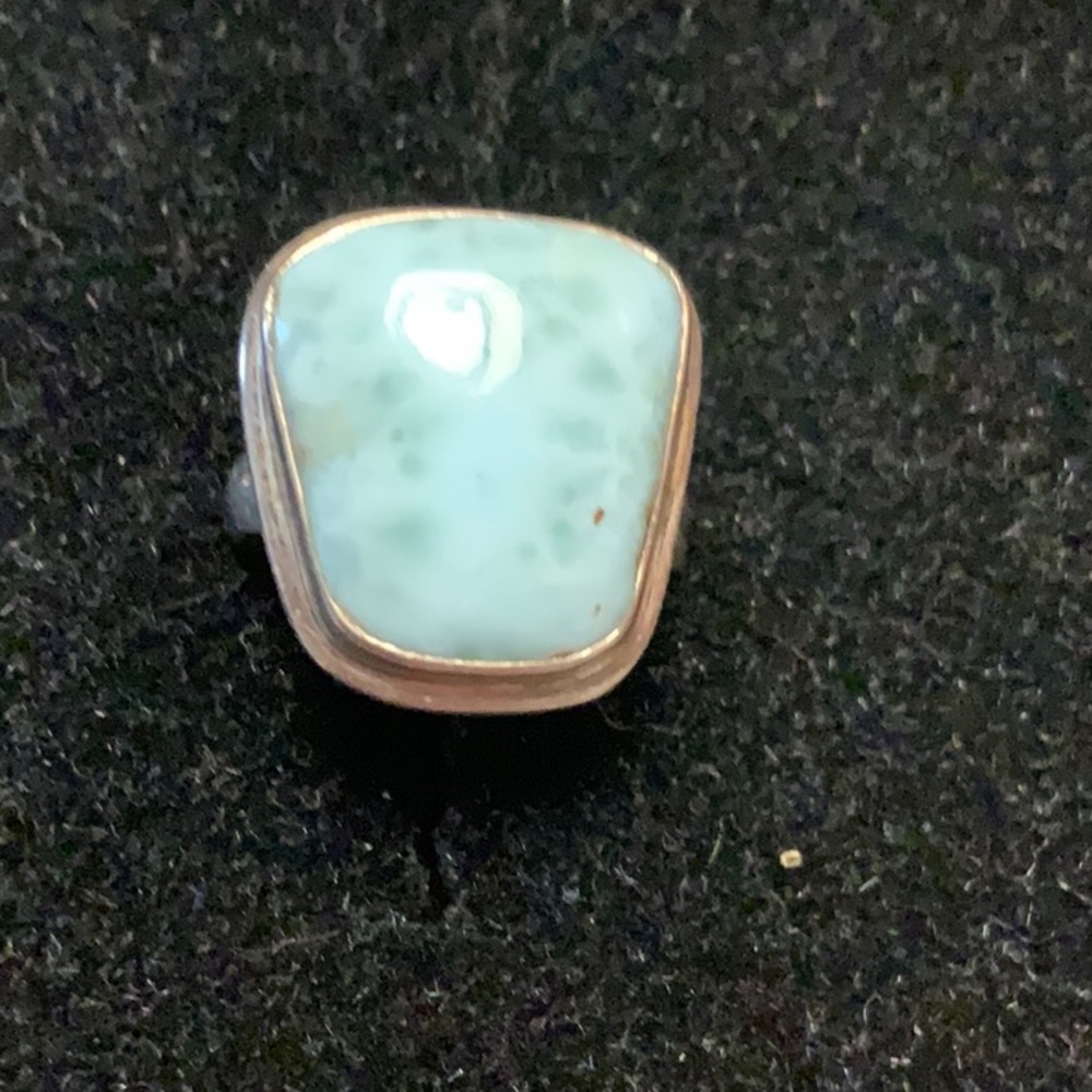 8 Sterling Laramar Ring Blue Mermaid Stone